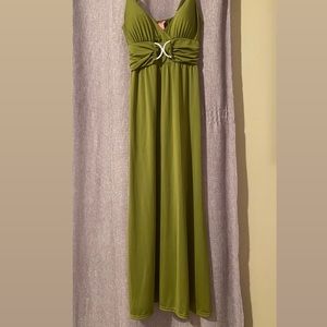 Green maxi dress
